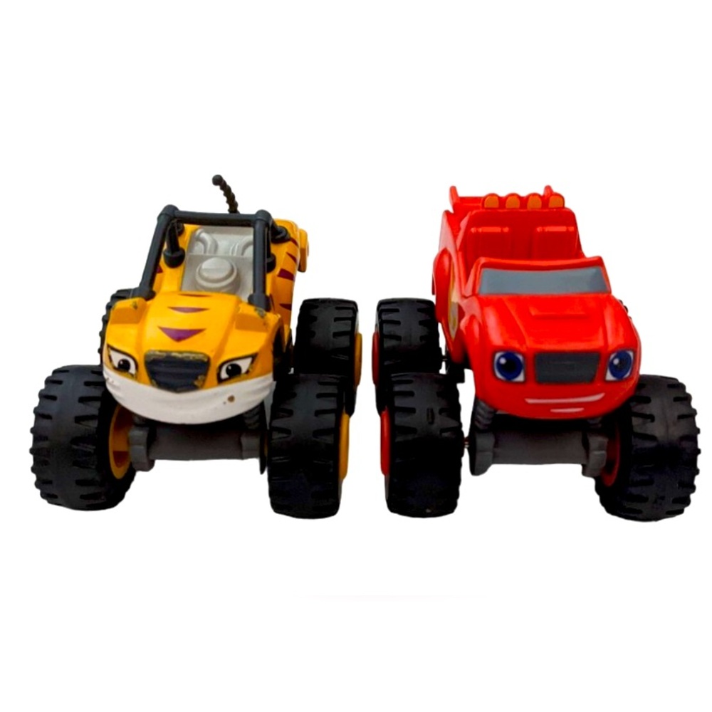 Lot Of Two Blaze And The Monster Machine Vehicles Blaze And Stripes Mattel